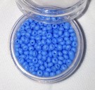Himmelblå glassperler 8/0, 15 gram thumbnail