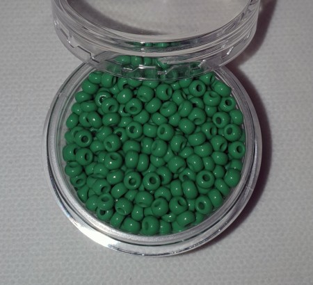 Grønne glassperler 8/0, 15 gram