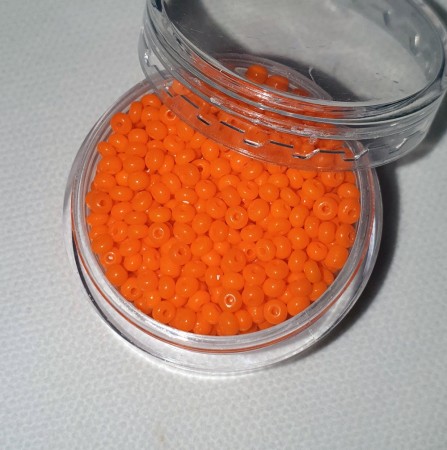 Orange glassperler 8/0, 15 gram