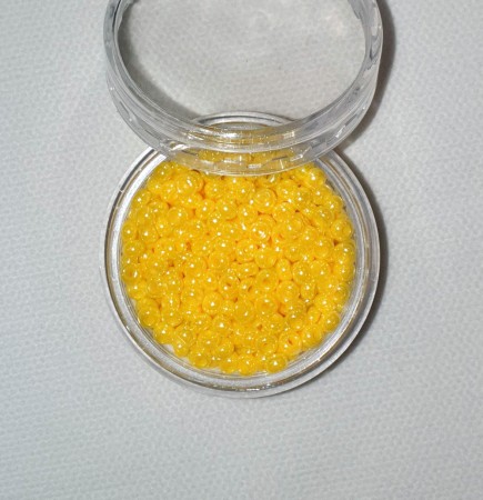 Gule glassperler 8/0, 15 gram