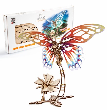 Sommerfugl, 3D byggesett i tre
